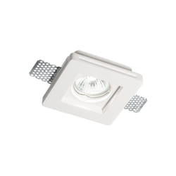 Faretto Incasso Moderno Samba Square Gesso Bianco 1 Luce Gu10 D60Cm
