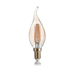 Ideal Lux - 10 Lampadine Led Colpo Di Vento E14 4 Watt 2200 k Vintage Ambra