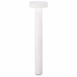 Collezione TESLA ESTERNI COOL Palo baso con corpo luce in alluminio verniciato a polveri bianco. Diffusore con schermo in mat ...