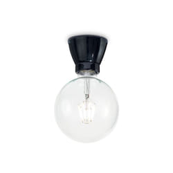 Ideal Lux - Plafoniera Moderna Winery Porcellana - Ceramica Nero 1 Luce E27