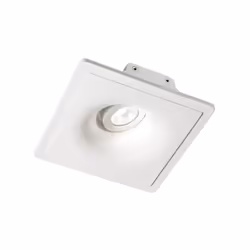 Collezione ZEPHYR FARETTO MODERNO Faretto moderno a 1 luce da incasso tecnico dalla forma quadrata realizzato in gesso. Dispo ...
