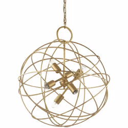 Collezione KONSE SOSPENSIONI ORBITALI Sospensione a 6 luci con montatura ed elementi decorativi interamente in metallo. Finit ...