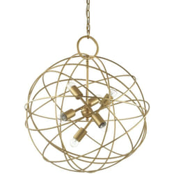 Ideal Lux - Sospensione Contemporanea Konse Metallo Oro 6 Luci E27