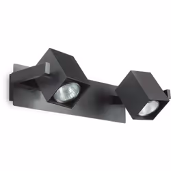 Collezione MOUSE QUADRATI REGOLABILI Applique a 2 luci con base, montatura e diffusori in metallo rifinito con vernice opaca  ...