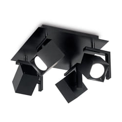 Ideal Lux - Plafoniera Moderna Mouse Metallo Nero 4 Luci Gu10