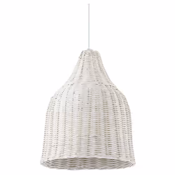 Collezione HAUNT CESTINI APPESI A UN FILO Sospensione a 1 luce con rosone in metallo verniciato bianco opaco. Cavo in tessuto ...