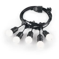 Catena Luminosa Fiesta Materie Plastiche Nero 5 Luci E27