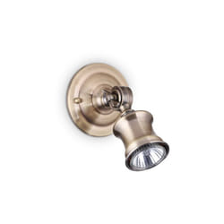 Applique Rustica-Country Barber Metallo Ottone Brunito 1 Luce 7W 3000K l Calda