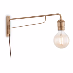 Collezione TRIUMPH OTTONE INVECCHIATO PER IL TUO LIVING Applique a 1 luce con montatura interamente in metallo con finitura o ...