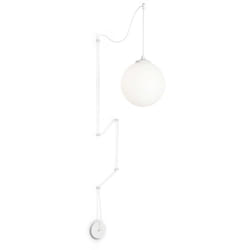 Sospensione Da Muro Moderna Boa Metallo Bianco 1 Luce E27