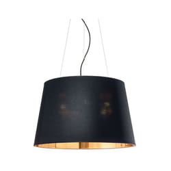 Ideal Lux - Sospensione Industrial-Minimal Nordik Tessuto Nero 4 Luci E27