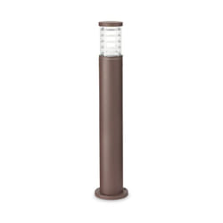 Piantana-Palo Da Esterno Moderna Tronco Alluminio Coffee 1 Luce E27 H80Cm