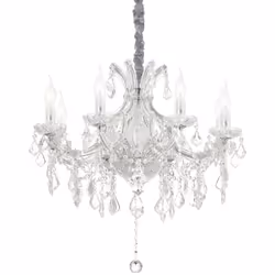 Collezione NAPOLEON IMPONENTI LAMPADARI IN CRISTALLO Lampadario a 8 luci con montatura in metallo cromato. Elementi decorativ ...