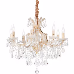 Collezione NAPOLEON IMPONENTI LAMPADARI IN CRISTALLO Lampadario a 8 luci con montatura in metallo dorato. Elementi decorativi ...