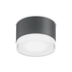 Ideal Lux - Plafoniera Moderna Urano Alluminio-Materie Plastiche Antracite 1 Luce Gx53 Small