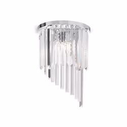 Collezione CARLTON BARRE IN CRISTALLO PER SBALORDIRE Applique a 3 luci con montatura in metallo cromato. Elementi decorativic ...