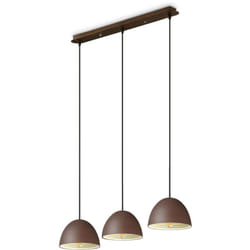 Ideal Lux - Sospensione Rustica-Country Folk Metallo Corten Ruggine 3 Luci E27