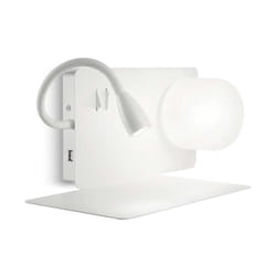 Ideal Lux - Applique Moderna Book-1 Metallo Bianco 2 Luci 3W 3000K Luce Calda