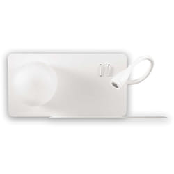 Ideal Lux - Applique Moderna Book-2 Metallo Bianco 2 Luci 3W 3000K Luce Calda