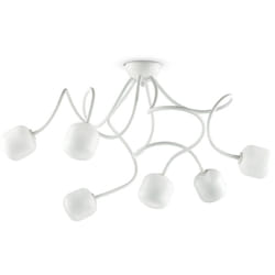 Ideal Lux - Plafoniera Moderna Octopus Materie Plastiche Bianco 6 Luci G9 3W 3000K