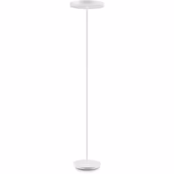 Collezione COLONNA LINEE MINIMAL Piantanta con montatura in metallo verniciato bianco opaco. Diffusore in acrilico. Cavo in t ...