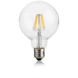 10 Lampadine Led Globo D95 E27 8 Watt 3000 k Dimmerabile Trasparente