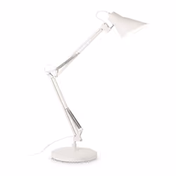 Collezione SALLY LAMPADA DI PRECISIONE Lampada tecnica da scrivania a 1 luce in metallo con finitura bianco. Braccio snodato  ...