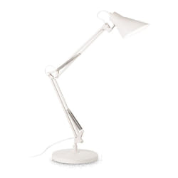 Ideal Lux - Lampada Da Scrivania-Ufficio Moderna Sally Metallo Bianco 1 Luce E27