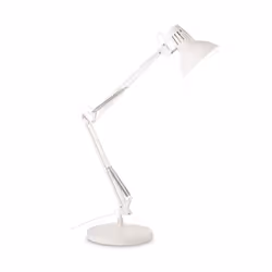Collezione WALLY SNODATO E BILANCIATO A MOLLE Lampada teconica a 1 luce in metallo con finitura bianco. Braccio snodato e bil ...