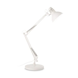 Ideal Lux - Lampada Da Scrivania-Ufficio Moderna Wally Metallo Bianco e Rame 1 Luce E27