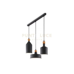 Ideal Lux - Sospensione Industrial-Minimal Triade Metallo Grigio 3 Luci E27