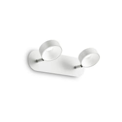 Ideal Lux - Applique Moderna Oby Metallo Bianco 2 Luci 12W 3000K Luce Calda