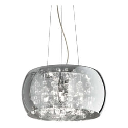 Sospensione Moderna Audi-80 Metallo Fumè 5 Luci G9 3W 3000K Luce Calda