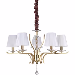 Collezione PEGASO COMPLEMENTI D'ARREDO PER ILLUMINARE CON ELEGANZA Lampadario diam.72 cm a 5 luci E14 max 40 W. Montatura in  ...