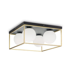 Ideal Lux - Plafoniera Contemporanea Lingotto Metallo Ottone 4 Luci E14