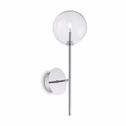 Collezione EQUINOXE LUCE IN DIVERSE DIREZIONI Applique a 1 luce con montatura a bracci in metallo con finitura cromo. Diffuso ...