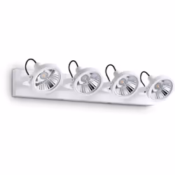 Collezione GLIM MODERNE LUCI ORIENTABILI Plafoniera a 4 luci con montatura interamente in metallo verniciato a polveri bianco ...