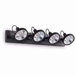 Collezione GLIM MODERNE LUCI ORIENTABILI Plafoniera a 4 luci con montatura interamente in metallo verniciato a polveri nero. ...