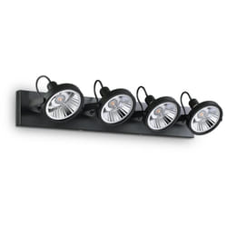 Ideal Lux - Plafoniera Moderna Glim Metallo Nero 4X10W Gu10 3000K Luce Calda