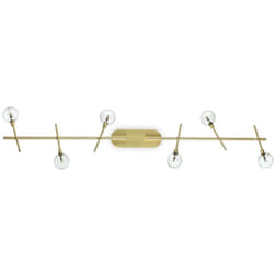 Ideal Lux - Plafoniera Moderna Maracas Metallo Ottone 6 Luci 2W 3000K Luce Calda