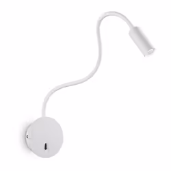 Collezione FOCUS-2 LUCE FOCALIZZATA Applique a 1 luce con corpo luce in metallo con braccio fllessibile orientabile rivestito ...