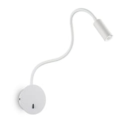 Ideal Lux - Applique Moderna Focus-2 Metallo Bianco Led 3,5W 3000K Luce Calda