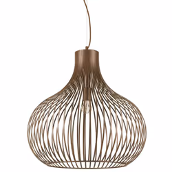Collezione ONION EFFETTO RUSTICO Sospensione a 1 luce con montatura interamente in metallo rifinito con vernice marrone a eff ...