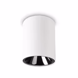 Collezione NITRO PLAFONIERE A LED Plafoniera a 1 luce forma rotonda con corpo luce in alluminio verniciato bianco opaco. Inte ...