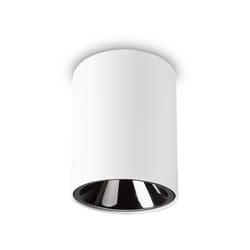 Plafoniera Moderna Nitro Round Alluminio Bianco Led 15W 3000K Luce Calda