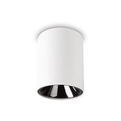 Ideal Lux - Plafoniera Moderna Nitro Round Alluminio Bianco Led 10W 3000K Luce Calda