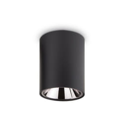 Ideal Lux - Plafoniera Moderna Nitro Round Alluminio Nero Led 10W 3000K Luce Calda
