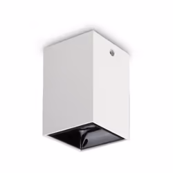 Collezione NITRO PLAFONIERE A LED Plafoniera a 1 luce forma quadrata con corpo luce in alluminio verniciato bianco opaco. Int ...