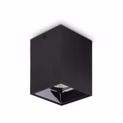 Collezione NITRO PLAFONIERE A LED Plafoniera a 1 luce forma quadrata con corpo luce in alluminio verniciato nero opaco. Inter ...