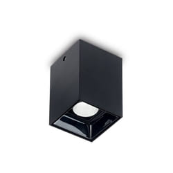 Ideal Lux - Plafoniera Moderna Nitro Alluminio Nero Led 10W 3000K Luce Calda